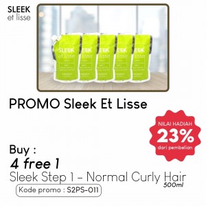 Buy 4 Free 1 Sleek et Lisse Step 1 Normal Curly Hair 500ml